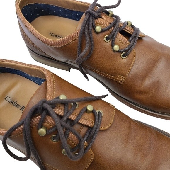 Hawker Rye Porewia Speed Lace Derby Brown Mens Dress Shoe 11 - Picture 4 of 16